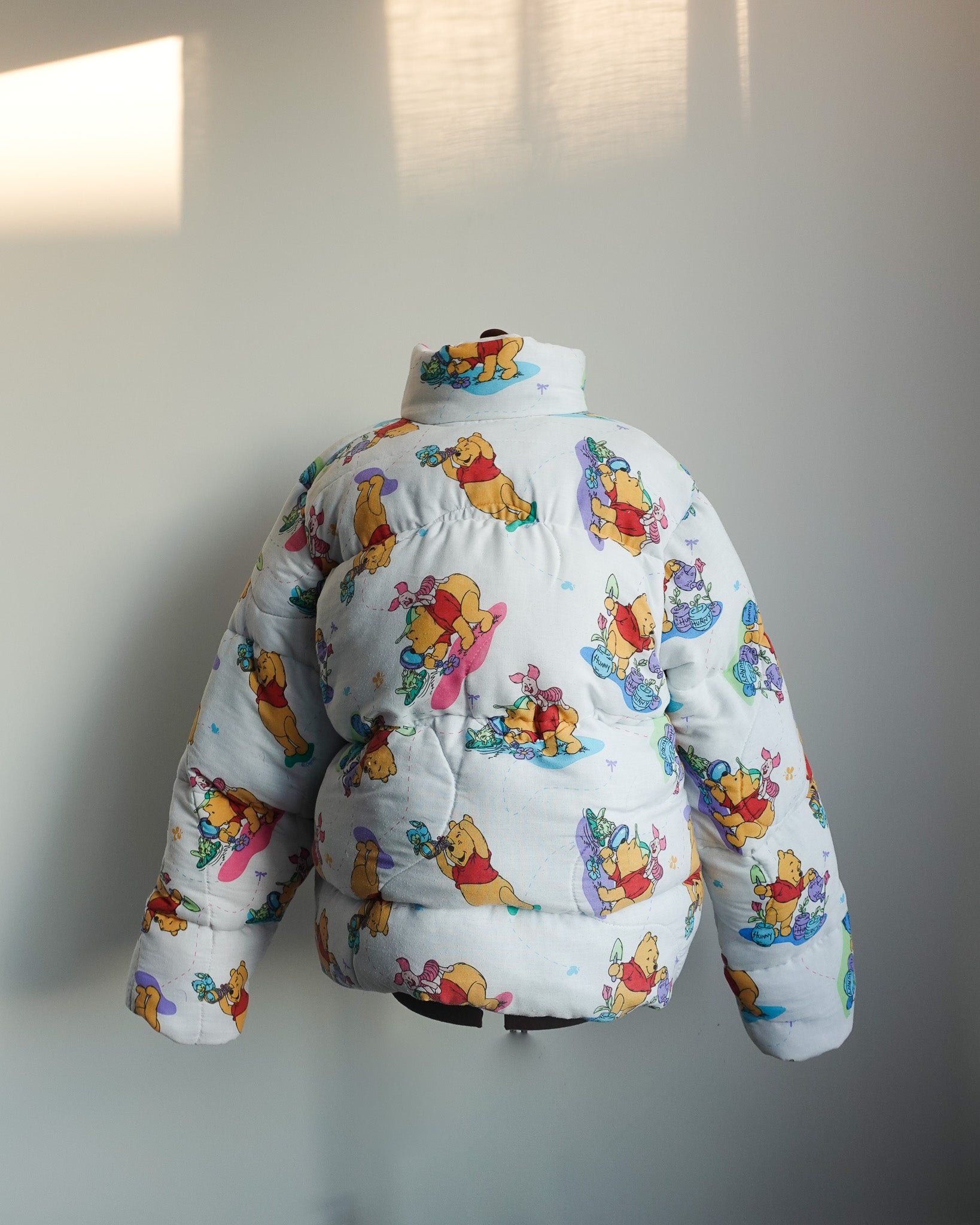 reworked winnie the pooh puffer jacket - XL – Altr Ego